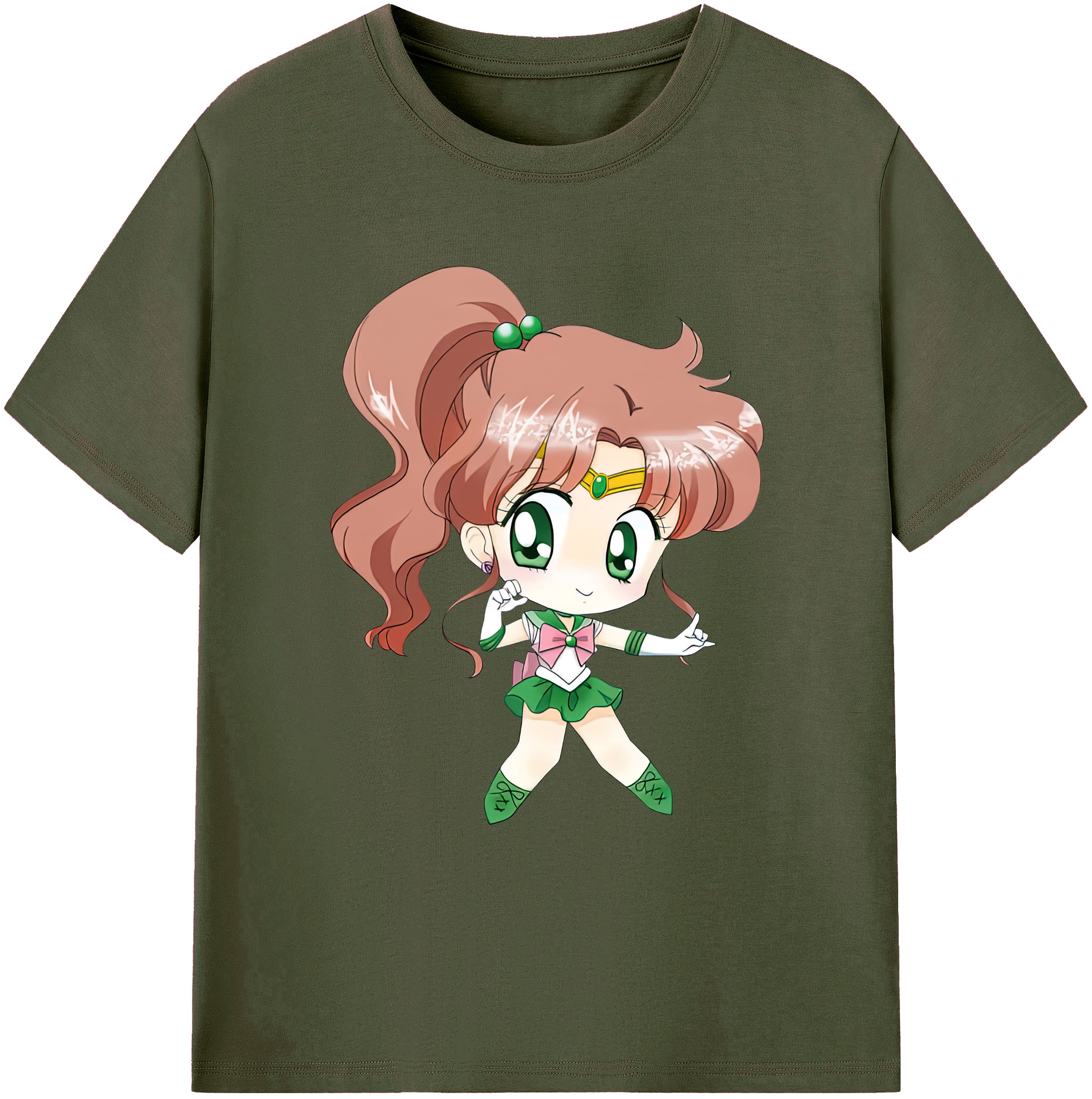 （画像用） 美少女戦士セーラームーン 木野 まこと きの まこと Sailor Moon Kino Makoto （セーラージュピター；Sailor Jupiter） 綿100％ メンズ半袖Tシャツ｜肌触りやわらか＆通気性